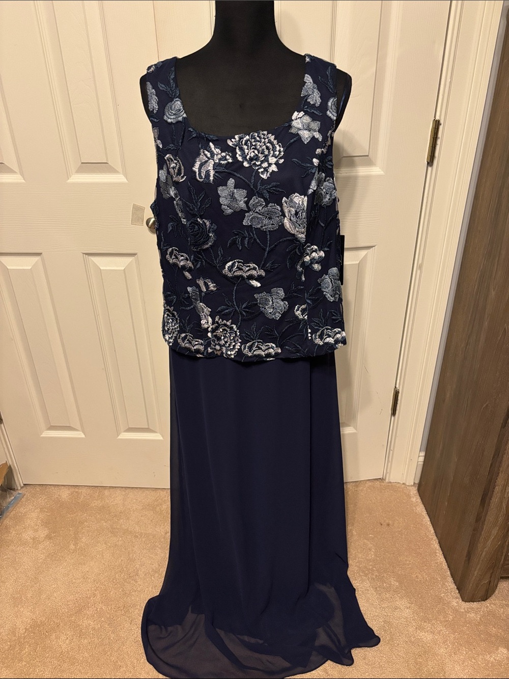 Alex Evenings Floral Embroidered Plus Dress